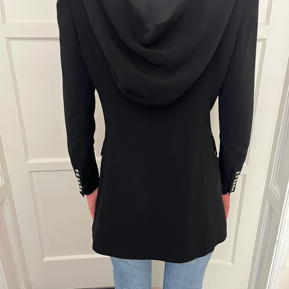 Balmain Silver Button Double-Breasted Black Blazer - 38 - Picture 2 of 8